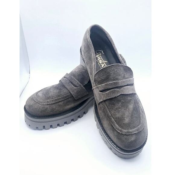 Gianluca Pisati Grey Suede Ladies's Slip on Loafers Size 40 - US Size 9.5 - Picture 2 of 11